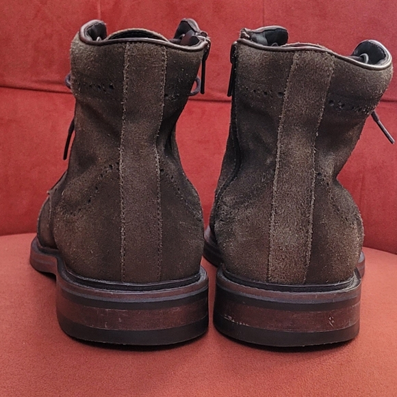 Flag Ltd. Wing Tip Brown Leather Suede Men's Boots Size 11.5 - Picture 9 of 13